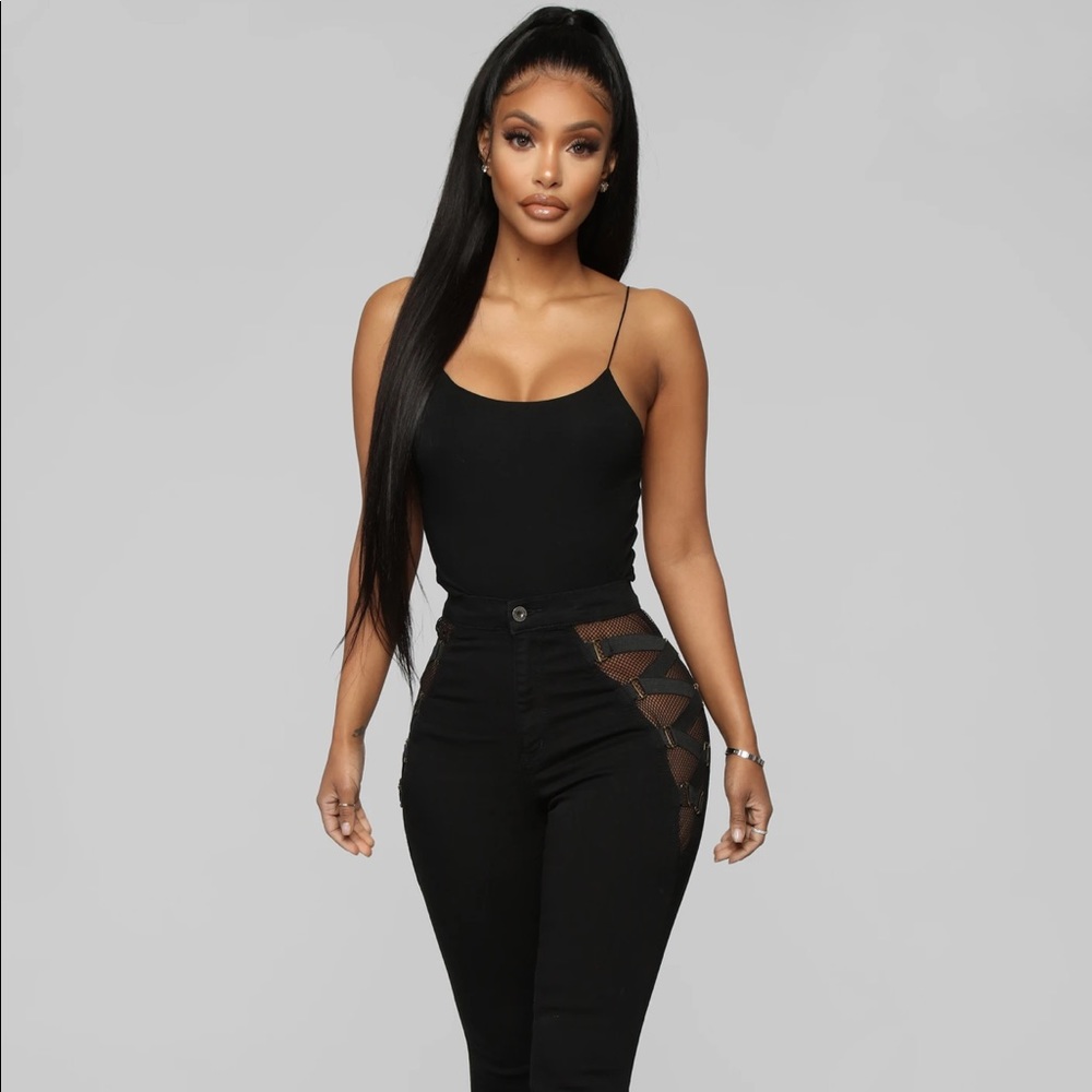 FashionNova Mesh Lace Jeans